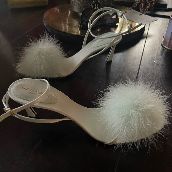 Saint Laurent Mae Pointed Toe Mules - Picture 9 of 9